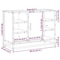 Wastafelkast 80x33x60 cm bewerkt hout grijs sonoma eikenkleurig - thumbnail