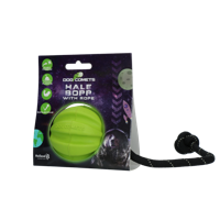 Dog Comets Ball Meteorite Groen met touw - thumbnail
