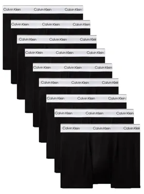 Calvin Klein 9-pack trunks - Icon - Relaxed Fit Cotton - Katoenen mannen onderbroeken - Calvin klein onderbroek - M - Zwart - M - M - M - M - M