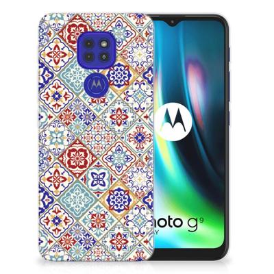 Motorola Moto G9 Play | E7 Plus | TPU | Siliconen hoesje | Tiles Color Motorola Moto G9 Play | E7 Plus | TPU | Siliconen hoesje | Tiles Color