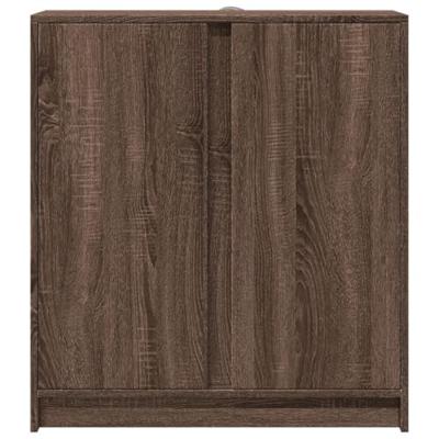 Dressoir met LED 77x34x85 cm bewerkt hout bruin eikenkleur Dressoir met LED 77x34x85 cm bewerkt hout bruin eikenkleur