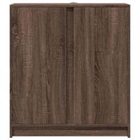 Dressoir met LED 77x34x85 cm bewerkt hout bruin eikenkleur - thumbnail