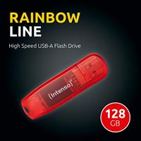 Intenso Rainbow Line USB-stick 128 GB Rood (transparant) 3502491 USB-A 2.0 - thumbnail