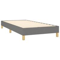 Boxspring met matras stof donkergrijs 120x190 cm - thumbnail