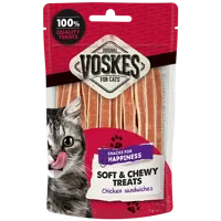 Voskes Soft & Chewy kip sandwiches kattensnack (60 g) 3 stuks - thumbnail
