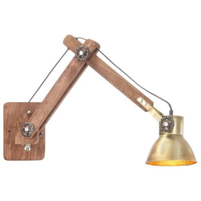 Wandlamp industrieel rond E27 messingkleurig