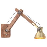 Wandlamp industrieel rond E27 messingkleurig - thumbnail