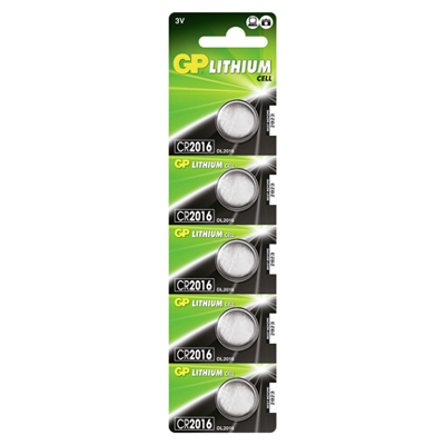 GP Knoopcel CR2016 3 V 5 stuk(s) 90 mAh Lithium GPCR2016STD123C5