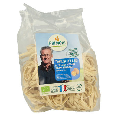 Primeal Tagliatelle met verse eieren bio 250 Gram Primeal Tagliatelle met verse eieren bio 250 Gram