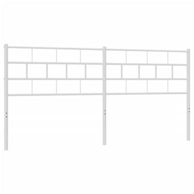 Hoofdbord 200 cm metaal wit Hoofdbord 200 cm metaal wit