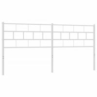 Hoofdbord 200 cm metaal wit - thumbnail
