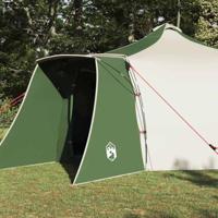 Tipi Tent met dak Groen en beige 492 x 492 x 275 cm Stof - thumbnail