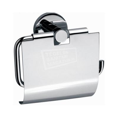 Sanix Round toiletrolhouder met klep chroom Sanix Round toiletrolhouder met klep chroom