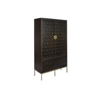 Kast DKD Home Decor 100 x 40 x 175 cm Zwart Metaal Acacia - thumbnail