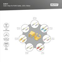Digitus A-CC-Y A-CC-Y Gekleurde clips voor patchkabel Geel - thumbnail