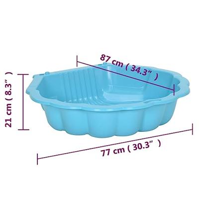 VidaXL Zandbakken 2 st 77x87x21 cm kunststof blauw