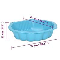 VidaXL Zandbakken 2 st 77x87x21 cm kunststof blauw - thumbnail