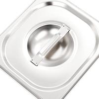 VidaXL Deksels 8 st voor gn 1/6 schalen roestvrij staal - thumbnail