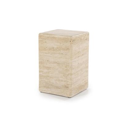Eleonora Bijzettafel 'Donta' Travertin, 30 x 30cm