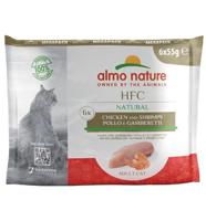 Almo Nature HFC Natural kip met garnalen natvoer kat (55 g) 12 x 55 g - thumbnail