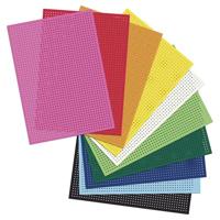 Creativ Company Kruissteken karton , afm 17,5x24,5 cm, diverse kleuren, 10 vel/ 1 doos - thumbnail