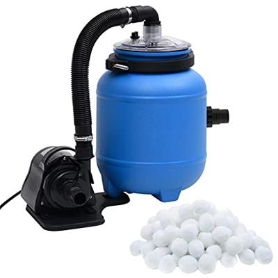 VidaXL Zwembadfilterpomp 4 m³/u zwart en blauw