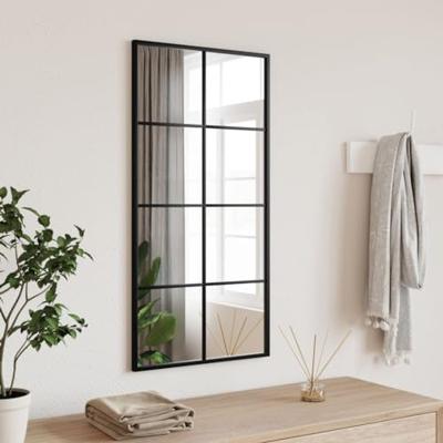 VidaXL Wandspiegel rechthoekig 40x80 cm ijzer zwart VidaXL Wandspiegel rechthoekig 40x80 cm ijzer zwart