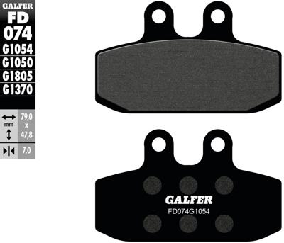 GALFER remblokken "fd074" brake pad fd074 g1054 organic