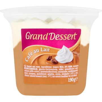 Ehrmann Grand Dessert Cafe au Lait 190 g bij Jumbo
