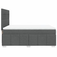 Boxspring met matras stof donkergrijs 200x200 cm - thumbnail