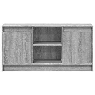 Tv-meubel met LED 100x34x50 cm bewerkt hout grijs sonoma eiken