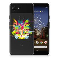 Google Pixel 3A Telefoonhoesje met Naam Cat Color - thumbnail