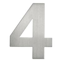 Huiscijfer 4 rvs mat 120 mm - thumbnail