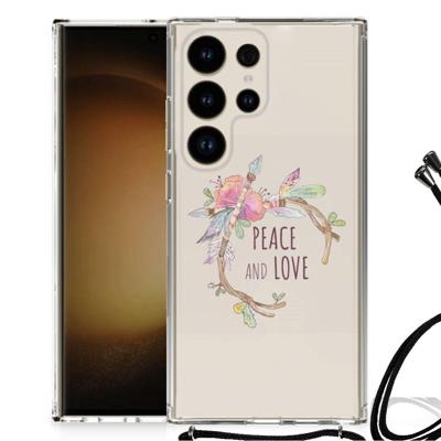 Samsung Galaxy S24 Ultra Stevig | Bumper Hoesje | Boho Text
