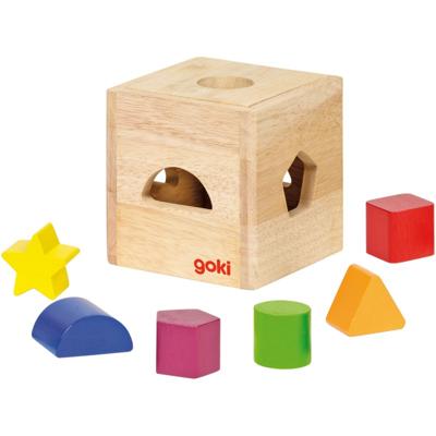 Goki houten sorteerkubus met blokken