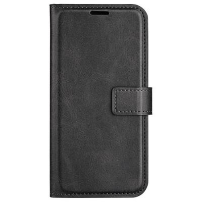 Casecentive Leren Wallet case met sluiting iPhone 16 zwart