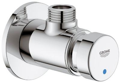 GROHE Euroeco Cosmopolitan S douchekraan zelfsluitend 1/2 blauw/rood chroom 36267000 - thumbnail