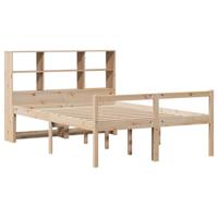 Bed met boekenkast zonder matras massief grenenhout 140x190 cm - thumbnail