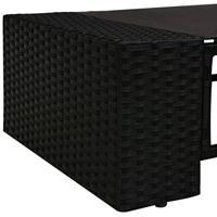 2-delige Loungeset poly rattan zwart - thumbnail