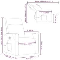 Massagestoel elektrisch verstelbaar stof donkergrijs - thumbnail