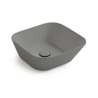 Waskom By Goof Mees Design Opbouw Wastafel Vierkant 42x42 cm Mat Grijs - thumbnail