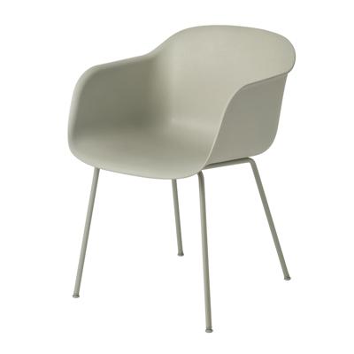 Muuto Fiber Chair Stalen Poot Saliegroen