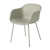 Muuto Fiber Chair Stalen Poot Saliegroen - thumbnail