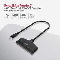 UNITEK Converter USB C 3.1 naar SATA-interface 6G, voor HDD en SSD harde schijven met grote capaciteit, super snel 6 GBPS, UASP-functie, mat, zwart, Y-1096A - thumbnail