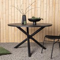 Nohr Ronde Tuintafel 'Markeshia' 120cm, kleur Zwart - thumbnail