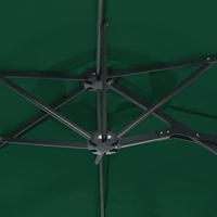 Parasol dubbel met LED's 316x240 cm groen - thumbnail