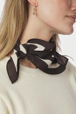 Neo Noir Scarf Judy Dot | Dark Brown