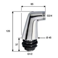 Riko Set chroom staande badrandkoppelingen 1/2x3/4 - thumbnail