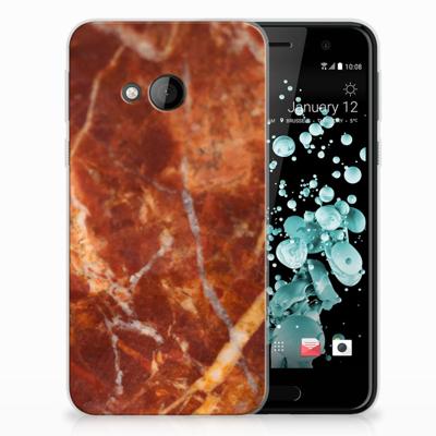 HTC U Play TPU Siliconen Hoesje Marmer Bruin HTC U Play TPU Siliconen Hoesje Marmer Bruin