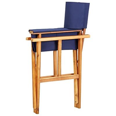 Regisseursstoelen 2 st massief acaciahout blauw
